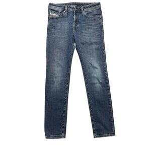 Diesel Men's Blue Denim Regular Slim Straight Jeans Size W32 L31